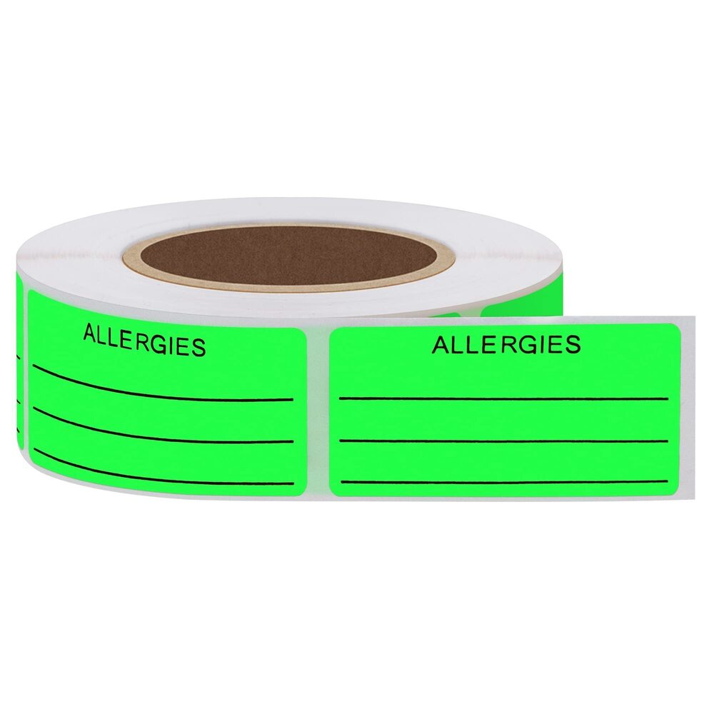 5729 Allergies Stickers Writing Labels Adhesive Label Fluorescent Paper